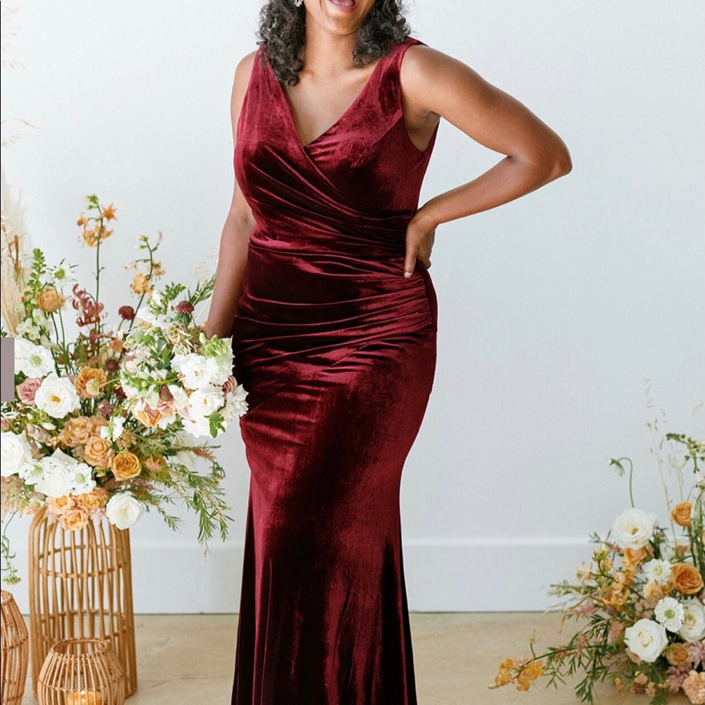 Emerald Green Velvet Gown size 12